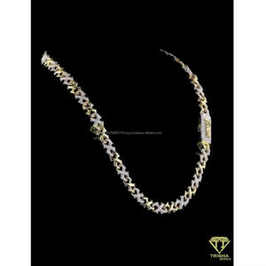 Cadena de eslabones infinitos de 12 mm, chapada en oro de 18 quilates, con diamantes de moissanita, estilo cubano, joyería hip hop brillante para hombres y mujeres - Product Image 6