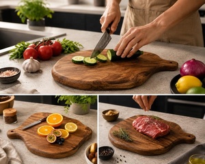 เขียงไม้มะม่วงทำด้วยมือ | เขียงหั่นชาร์ลีแบบเรียบง่าย - Product Image 3