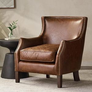 Poltrona Singola in Vera Pelle per Soggiorno, Elegante e Resistente - Product Image 2