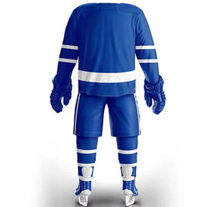 Conjunto de Uniforme Profesional de Hockey sobre Hielo con Pantalones de Jersey Ligeros, Transpirables y Ecológicos para Prácticas, Partidos y Juegos Competitivos - Product Image 6