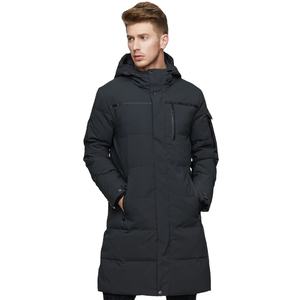 2021 modèle haute qualité hommes veste d'hiver longue veste Style avec manches longues corps ajusté tenue décontracté tissu matériel - Product Image 2