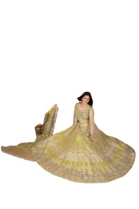 ชุดเลเฮนกา โจลี/ซัลวาร์ คามีซ งานปักลายแบบอินเดียดั้งเดิม สำหรับงานปาร์ตี้ แห้งเร็ว ทรงหลวม ใส่ได้ทุกโอกาส - Product Image 3