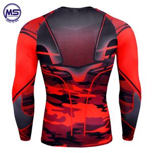 2021 Custom Compression Fitness MMA Rash Guard Shirt Secado rápido Nuevo estilo largo de moda Manga corta Hecho Tela duradera - Product Image 4