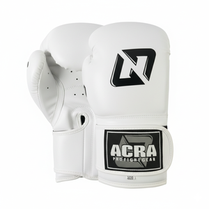 Professional 12oz 14oz Leather Muay Thai Kickboxing Gloves for Closure Adjustable Wrist <b>Strap</b> for Adults Kids Martial Arts - Product Image 1