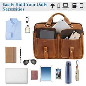 Bolsos de cuero para portátiles con logotipo personalizado, venta al por mayor, de cuero genuino, material sólido, en oferta. - Product Image 5