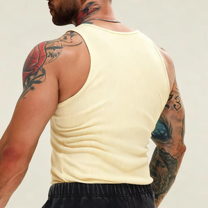 Oem Manufacturer Custom <b>Vest</b> Muscle Men Gym Solid Ribbed tank <b>Top</b> Workout Mens <b>Top</b> tank Muscle tank <b>Top</b> - Product Image 2