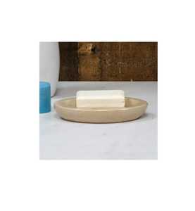 Porte-savon rond en marbre blanc à bords côtelés, support de savon en pierre naturelle, accessoire de salle de bain pour lavabo, douche et toilettes de luxe - Product Image 2