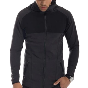 Ensemble de survêtement athlétique 2 pièces coupe ajustée pour le sport en plein air, la course, le trekking, veste coupe-vent et pantalon, vente en gros - Product Image 2