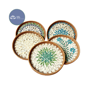 HOT SELLING Premium Natural Rattan Serving <b>Tray</b> Sustainable Handcrafted <b>Breakfast</b> <b>Tray</b> Wholesale - Product Image 1
