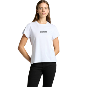<b>Womens</b> O Neck Short Sleeve T Shirt Regular Fit Small Chest Print Clean <b>Back</b> Casual Wholesale Custom OEM Cotton Jersey Tee Shirts - Product Image 2