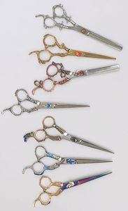 Tijeras de Barbero Profesionales de Acero Inoxidable con Logotipo Personalizado, Hoja Recta, para Diestros, No Plegables, Punta Afilada, HABI - Product Image 2