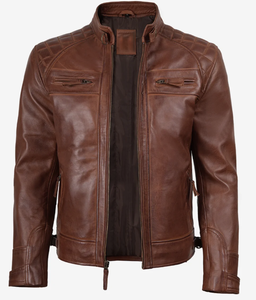 Chaqueta de Motociclista Acolchada de Lana/Nylon para Hombre SBEA IMPEX, Corte Ajustado, Botones Cubiertos, Abrigo para Motociclismo, Ecológica, Invierno, Personalizada OEM - Product Image 1