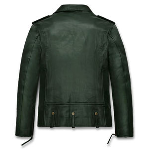 Chaqueta de cuero para motocicleta con capucha personalizada, chaqueta de cuero de oveja original, chaqueta de cuero informal al por mayor para hombre, cálida y de talla grande. - Product Image 2