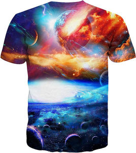 Men's Galaxy Splash Sublimation T <b>Shirt</b> Premium All Over Print Lightweight Casual Summer Graphic Tee - Product Image 2