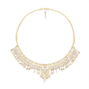 White Natural Stone Regular Alloy with Gold Plating Casual Fashion Jewelry Necklace Set - Product Image 2