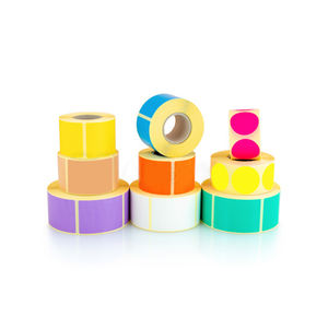 Autocollant de navigation 80 x 100, papier adhésif blanc, rouleau d'étiquettes thermiques 50x50 mm carré, couleur - Product Image 1