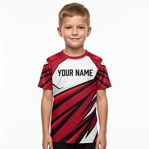 Camiseta Deportiva Transpirable de Manga Corta para Niños, Sublimada, con Logotipo y Texto Personalizados - Product Image 5