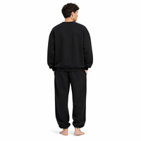 Combinaison en polaire pour homme à taille élastique, coupe ample, manches longues, en tissu polaire doux, chaude et idéale pour l'extérieur
