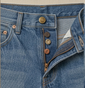 Jupe longue en jean taille haute pour femme, coupe trapèze, couleur unie, boutonnée sur le devant, décontractée, coupe ample, en tissu de coton délavé, style printemps - Product Image 5