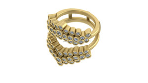 แหวนหมั้นเพชรเม็ดเล็กทรงคลัสเตอร์ ดีไซน์หรูหราทันสมัยสำหรับผู้หญิง ชุบทองคำขาว 925 ประดับเพชรแล็บโกรว์ สำหรับงานแต่งงาน งานหมั้น หรือเป็นแหวนแทนคำมั่นสัญญา - Product Image 5