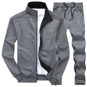 Trendy Men's Tracksuit Sets Zipper Design 100% Cotton Breathable Running Outfit Custom Logo Long Sleeve Tracksuits Set - Product Image 5