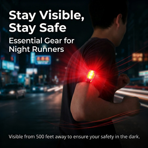 Clip-On Safety <b>Light</b> LED <b>Rechargeable</b> USB Touch Control IP65 Water Resistant <b>Night</b> Running <b>Light</b> with Multi-Functional Clip - Product Image 2