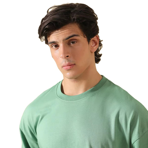 Eco-Friendly Oversize Crew <b>Neck</b> <b>Light</b> Knitted Long High Quality 100% Cotton Blank T-Shirt Custom Front Printed Breathable - Product Image 3