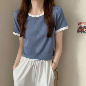 Camiseta de Algodón de Moda para Mujer, Manga Corta, Estilo Casual de Verano, Logotipo Personalizado Impreso, Proveedor al por Mayor de Alta Calidad - Product Image 2
