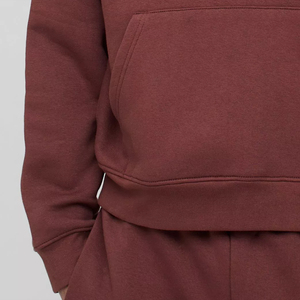 Embroidery Custom <b>Hoodie</b> 450gsm 100% Cotton Oversized High Quality Boxyfit Hoodies <b>Men</b> <b>Burgundy</b> - Product Image 4