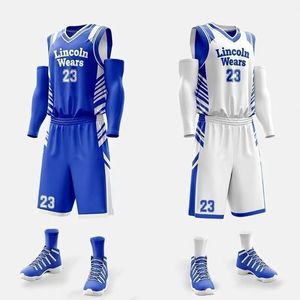 Conjunto de Uniforme de Baloncesto Sublimado Personalizado 2026, Ropa de Entrenamiento Transpirable de Secado Rápido para Hombre con Nombre y Logotipo del Equipo - Product Image 1