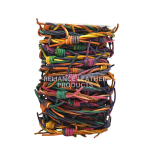Cordón de Cuero Trenzado de 1-2.5mm con Alambre de Púas de Cuero Vacuno de Color Personalizado para Fabricación de Joyas, Kit de Collares y Accesorios de Moda - Product Image 2