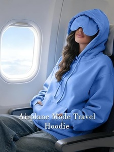 Sudadera con Capucha Extra Grande para Mujer, Color Sólido, Tejida en Algodón, Transpirable, para Otoño - Product Image 4