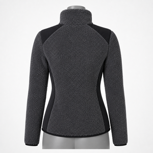 Modern <b>Women</b> Polar Sherpa <b>Jacket</b> Reversible Windproof Eco-Friendly Soft Touch <b>Warm</b> Interior Relaxed Silhouette Winter Walks - Product Image 5