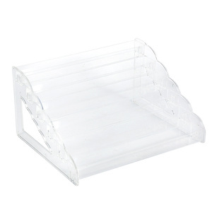Nail polish display <b>shelf</b> <b>desktop</b> cosmetics lipstick box transparent acrylic ladder <b>shelf</b> - Product Image 1