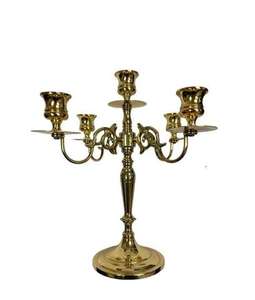 Candélabre au design attrayant, porte-bougie en métal, design classique, finition brillante, support de bougie, candélabre de table - Product Image 6
