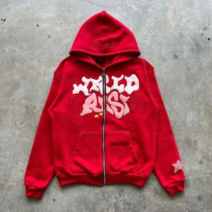 Sweat-shirt à capuche personnalisé avec impression en relief, effet délavé, 420 GSM, poids lourd, coupe oversize et carrée, streetwear pour homme, en coton, fabricant OEM - Product Image 6