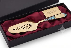 Luxury Blue Designer Cake Server With Vintage Style Perfect <b>For</b> Wedding Parties And Special Occasions Handcrafted Flatware - Product Image 5