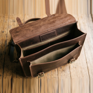 Classic Men's Leather Briefcase Hard Case Buckle Closure Durable Business Satchel Bag Cowhide Leather Shoulder Bags Unisex - Product Image 2