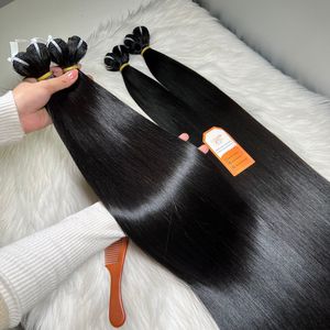 Choisissez longue durée de vie extensions de cheveux de trame droite couleur naturelle 100% prix de gros humain meilleur choix - Product Image 2