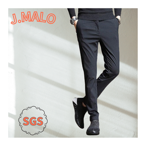 Pantalones de vestir de LICRA de alta elasticidad para hombres para ocasiones formales - Product Image 1