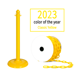 Barrera de seguridad en el lugar de trabajo PE enlace decorativo plástico de alta visibilidad 8mm25m amarillo estándar Taiwán 8mm Cadena de plástico Unibody 11mm - Product Image 3