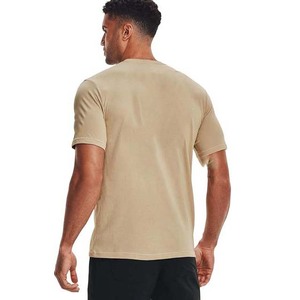 Plain Solid Pattern High Quality 100% Cotton Custom Cropped T-Shirt for Men Drop Shoulder Mock Neck T-Shirt For Men - Product Image 3