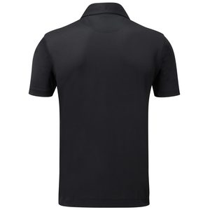 Polo à manches courtes pour homme, noir, 100% coton piqué, respirant, style décontracté, coupe classique, couleur unie, tricoté - Product Image 4