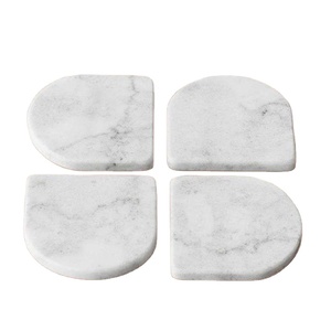 AG Elements Elegant Arch Shaped <b>Marble</b> <b>Coaster</b> Set Handcrafted Stone Drink <b>Coasters</b> 10mm Thick Heat Resistant for Home Dining - Product Image 1