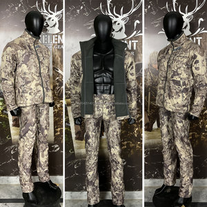 Unisex Outdoor Hunting Tactical <b>Soft</b> <b>Shell</b> <b>Hooded</b> <b>Jacket</b> Breathable Waterproof Windproof 10,000mm Print Pattern Gear Zipper - Product Image 2