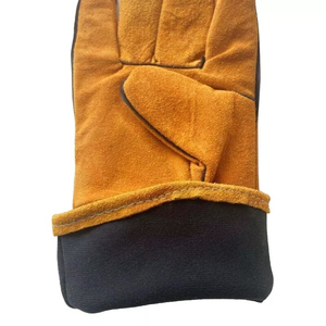 Gants TIG en cuir de vachette de haute qualité, prix de gros, 14 pouces, doublure en coton, protection contre les éclaboussures de métal fondu, pouce entièrement recouvert, longs - Product Image 2