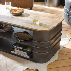 Mesa de centro Vandana Nimbus Neo de metal y madera - Product Image 3