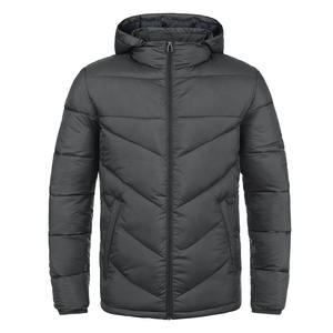 Vestes pour hommes personnalisées, manteau d'hiver de haute qualité, vestes matelassées, tissu brillant, fermeture éclair, vestes matelassées grande taille pour hommes - Product Image 3