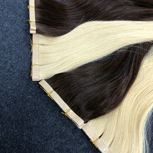 Bande dans les extensions de cheveux 100% cheveux humains russe Remy sans couture Invisible Double dessiné extra longue trame bande ins - Product Image 1