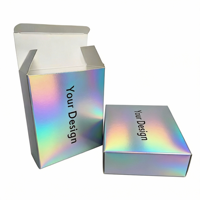 Boîte à savon Bluestar personnalisée de haute qualité, OEM, jetable, écologique - Emballage de luxe oblong auto-érecteur en carton holographique